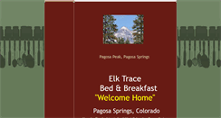 Desktop Screenshot of elktracebedandbreakfast.com